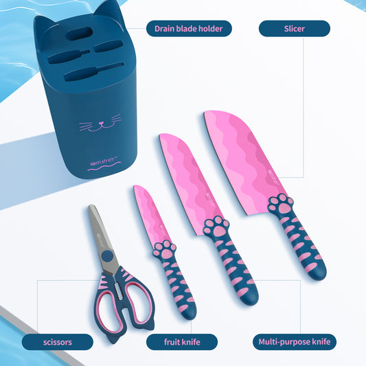 Meowkit Five-piece knife set - Heart Sea Limited