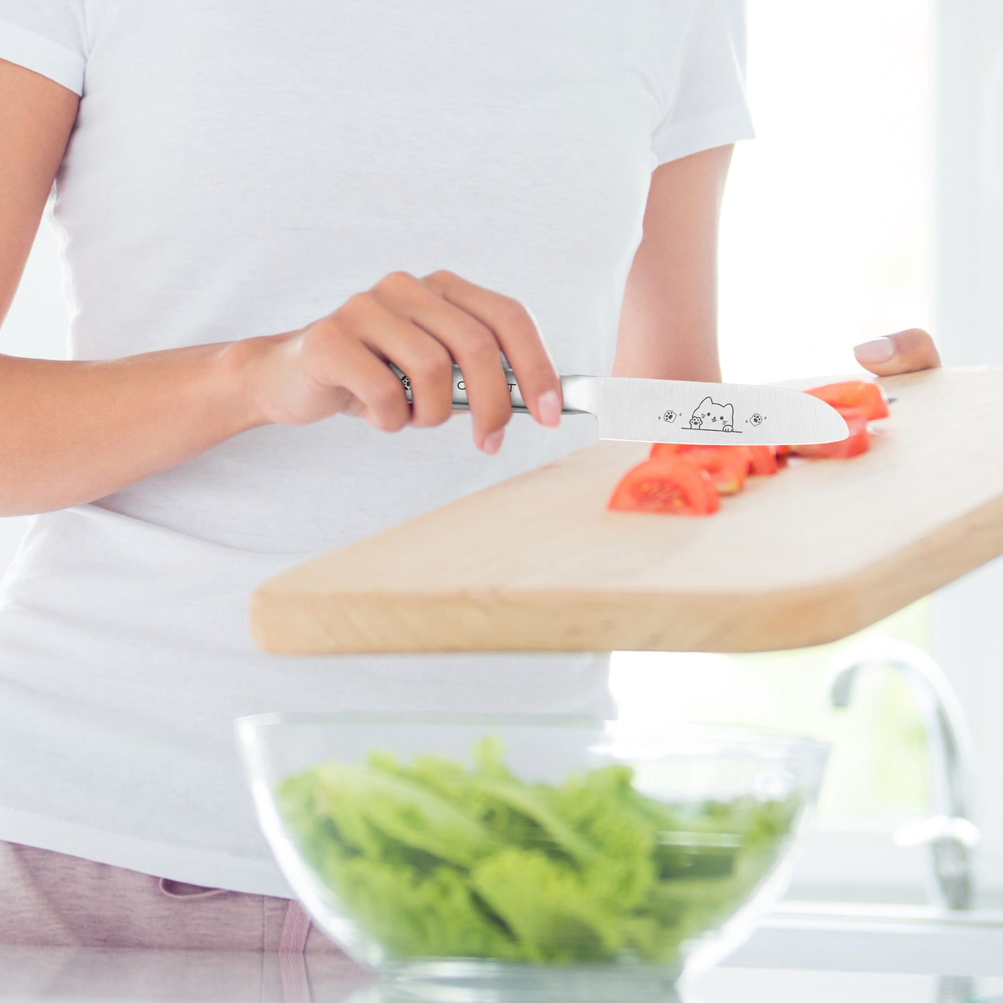 Meowkit 2-Piece Knife Set with Cat Etching