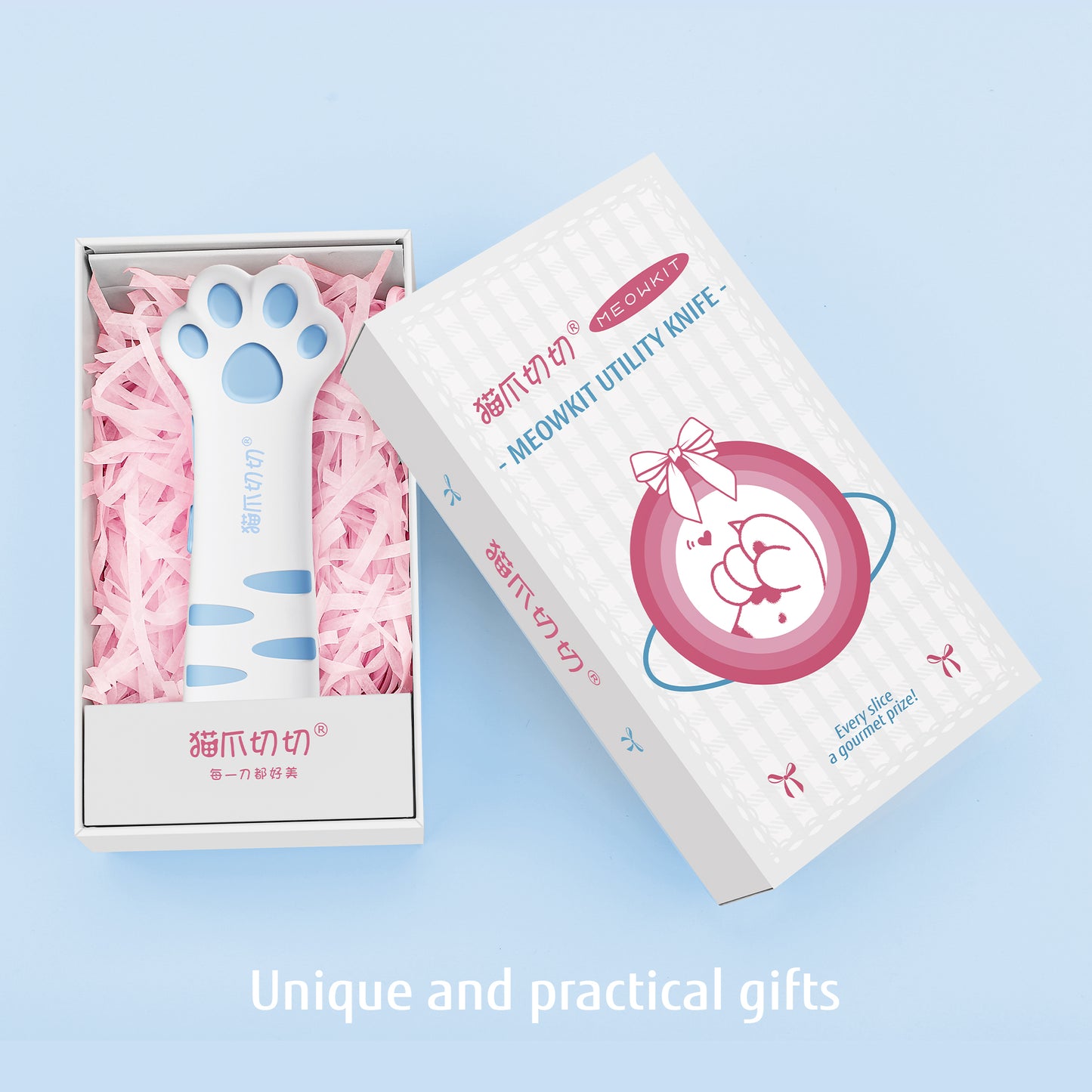 Meowkit Cute Cat Claw Box Cutter – Sky Blue