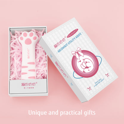 Meowkit cute cat paw box cutter - Sakura pink